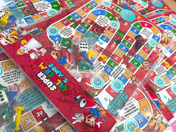 20 Lembrancinha Mario Odyssey - Jogo de Tabuleiro