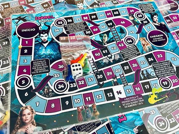 20 Jogo de Tabuleiro Malévola - Lembrancinha