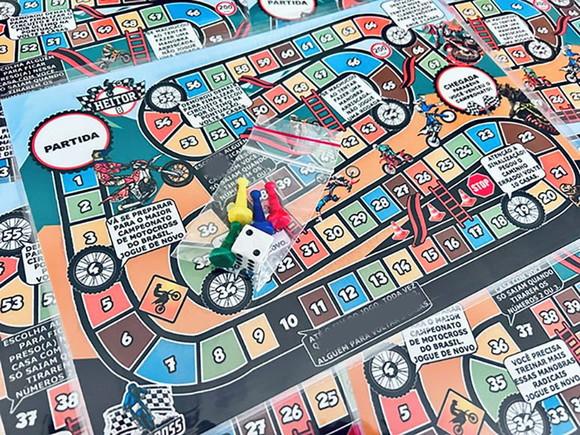 20 Jogo de Tabuleiro Motocross - Lembrancinha