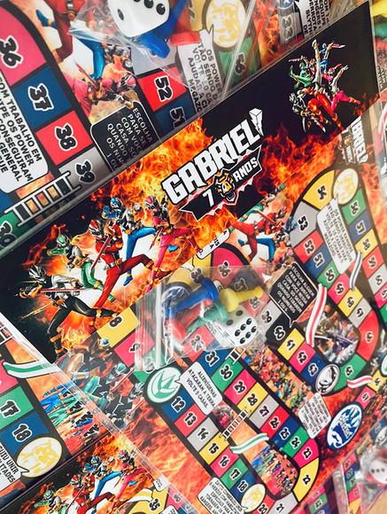 20 Jogo de Tabuleiro Power Ranger - Lembrancinha