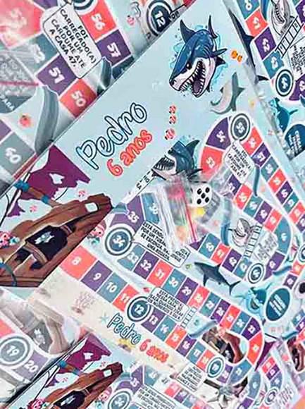 20 Jogo de Tabuleiro Tubarão - Lembrancinha