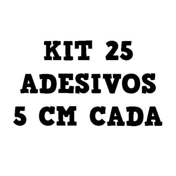 25 Adesivos 5 cm Personalizados