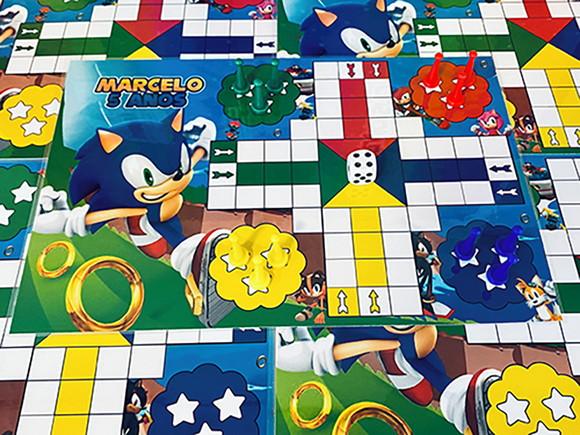 30 Jogos Mini Ludo - Lembrancinha Tema Sonic