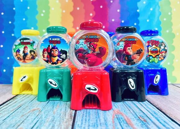 20 Mini Baleiro Candy Machine Personalizado Brawl Stars