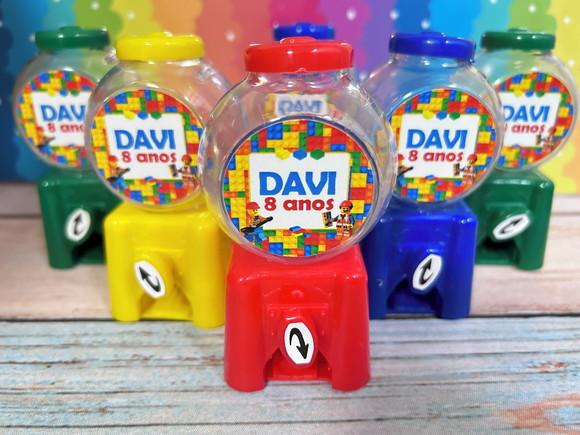 20 Mini Baleiro Candy Machine Personalizado Lego