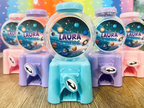 20 Mini Baleiro Candy Machine Personalizado Sistema Solar