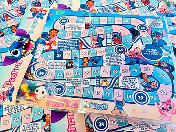 20 Jogo de Tabuleiro Lilo e Stitch - Lembrancinha