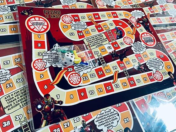 20 Jogo de Tabuleiro Homem de Ferro - Lembrancinha