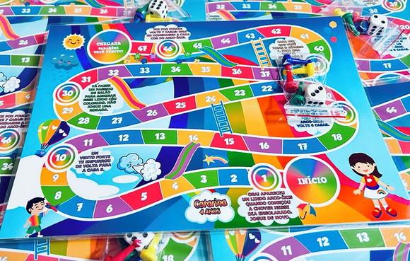 20 Jogo de Tabuleiro Arco Iris - Lembrancinha