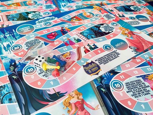 20 Jogo de Tabuleiro Bela Adormecida - Lembrancinha