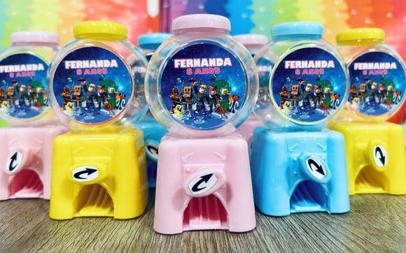 60 Mini Baleiro Candy Machine Personalizado Todos os Temas