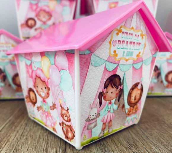 20 Casinha Cofre Personalizada nos 4 Lados Lembrancinha