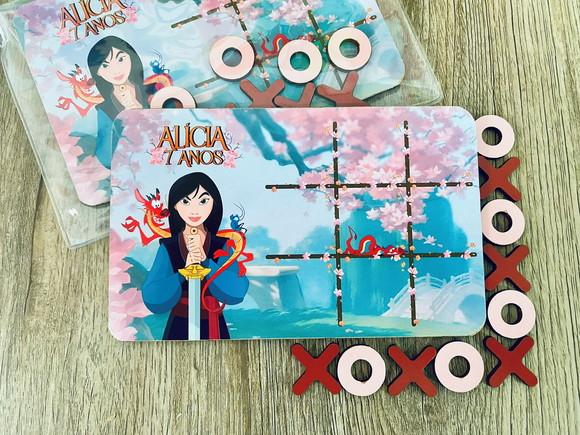 20 Jogo da Velha Mulan com Sacolinha de Pvc