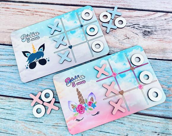 30 Jogo da Velha Personalizado Unicórnio