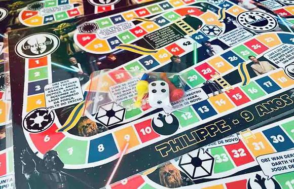 10 Jogo de Tabuleiro Personalizado Starwars Lembrancinha