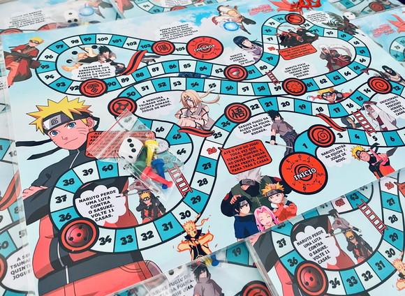 20 Jogo de Tabuleiro Festa Naruto - Lembrancinha