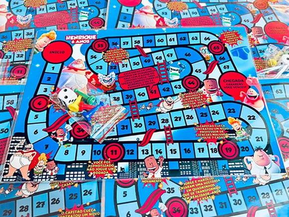 20 Jogo de Tabuleiro Capitão Cueca - Lembrancinha