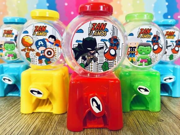 20 Lembrancinha Herois Cute Candy Machine