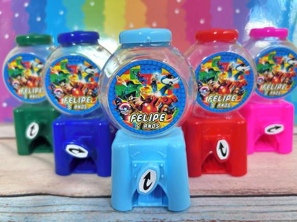 20 Lembrancinha Lego Vingadores Candy Machine
