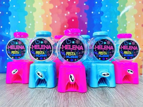 20 Lembrancinha Festa Balada Neon Candy Machine