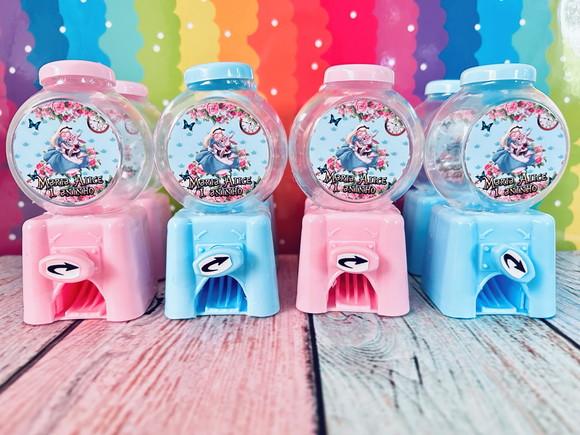 20 Lembrancinha Alice no País das Maravilhas Candy Machine
