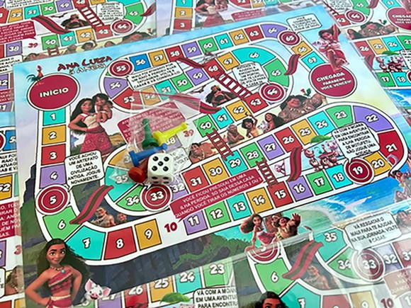 20 Jogo de Tabuleiro Moana - Lembrancinha