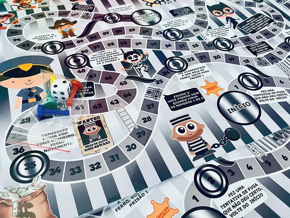 20 Lembrancinha Escape da Prisão - Jogo de Tabuleiro