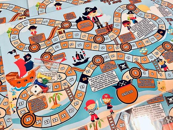 20 Lembrancinha Piratas - Jogo de Tabuleiro