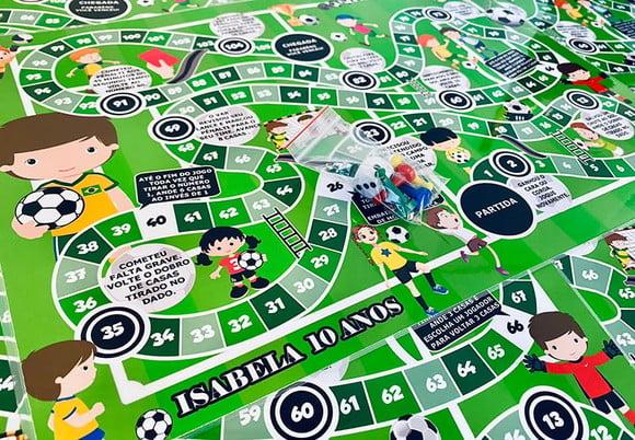 20 Lembrancinha Futebol - Jogo de Tabuleiro Personalizado