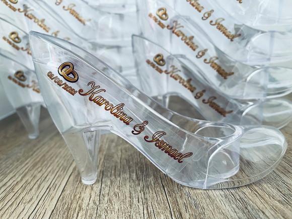 100 Sapatinho de Acrílico Personalizado para Lembrancinha