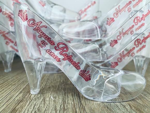 50 Sapatinho de Acrílico Personalizado para Lembrancinha
