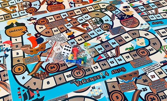 10 Jogo de Tabuleiro Personalizado Piratas