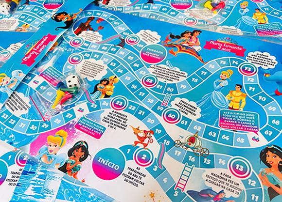 10 Jogo de Tabuleiro Personalizado Princesas da Disney