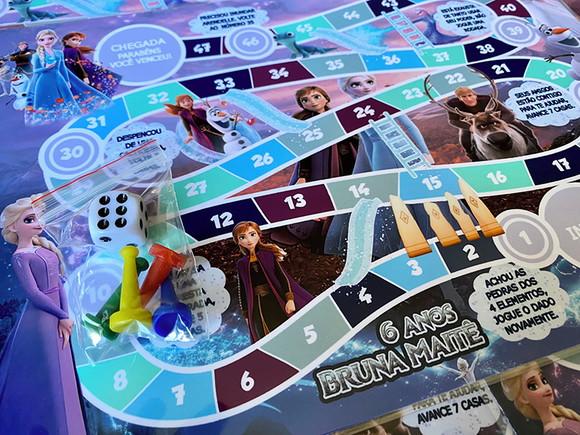 10 Jogo de Tabuleiro Personalizado Frozen