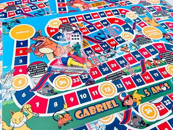 20 Jogos de Tabuleiro Personalizado Pokemón / Lembrancinha de fe