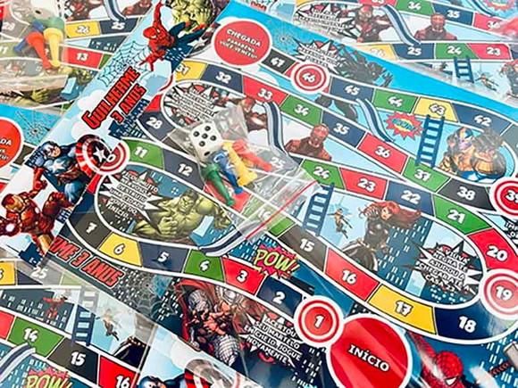 20 Jogos de Tabuleiro Personalizado Super Herois / Lembrancinha d