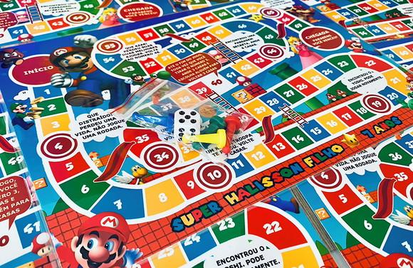 20 Jogos de Tabuleiro Personalizado Super Mário / Lembrancinha d