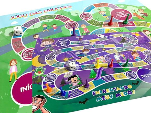 Kit 2 Jogos: Jogo dos Medos e das Emoções com Pinos e Dados