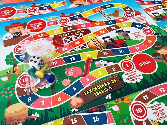 10 Jogo de Tabuleiro Personalizado Fazendinha
