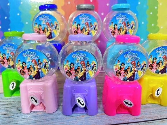 20 Lembrancinha Festa Princesas Personalizada Candy Machine