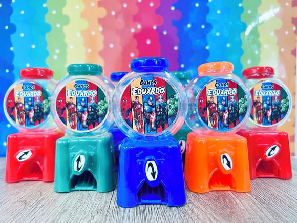 20 Lembrancinha Festa Vingadores Personalizada Candy Machine
