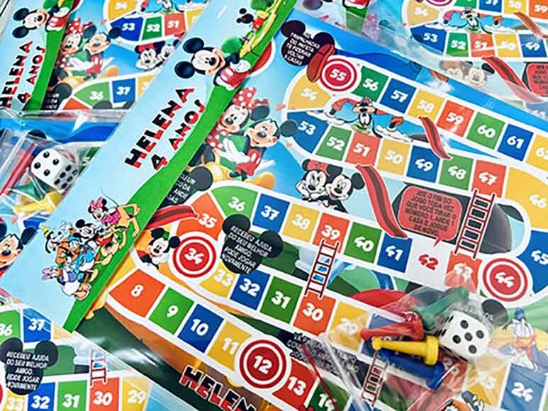 20 Jogos de Tabuleiro Personalizado Mickey Mouse / Lembrancinha d