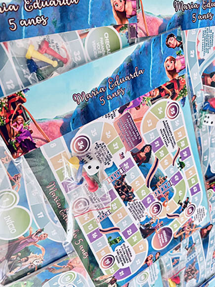 20 Jogos de Tabuleiro Personalizado Rapunzel Enrolados / Lembranc