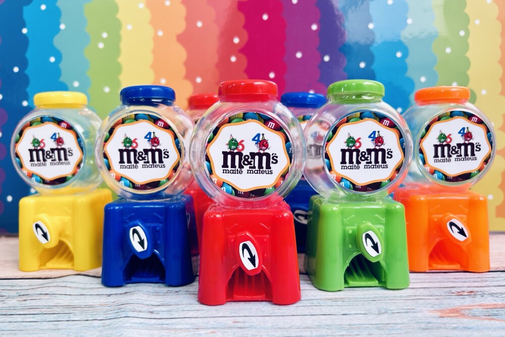 20 Mini Candy Machine Festa M&ms /Mini Baleiro para Lembrancinha