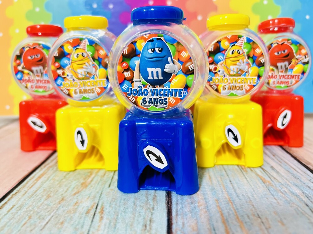 20 Mini Candy Machine Festa M&ms /Mini Baleiro para Lembrancinha