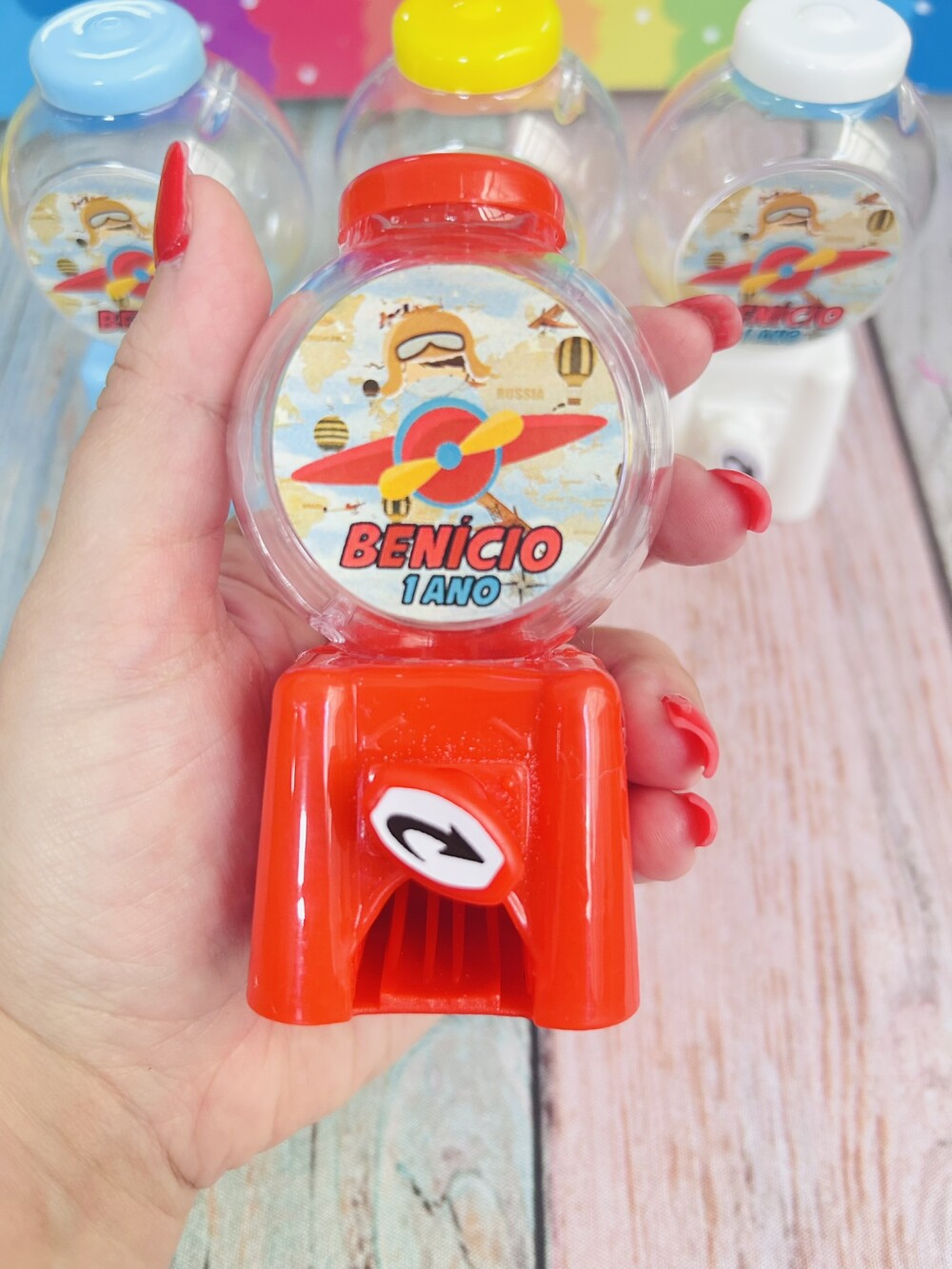 55 Mini Baleiro Candy Machine Personalizado Todos os Temas /  Lem
