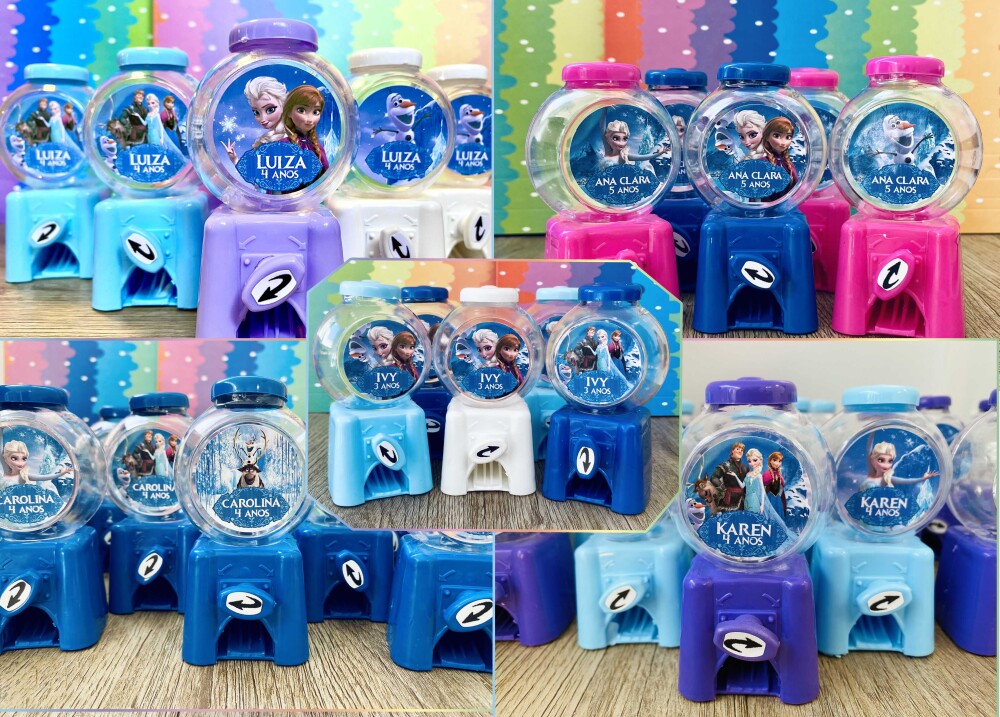 20 Candy Machine Festa Frozen Personalizada / Baleiro para Lembra