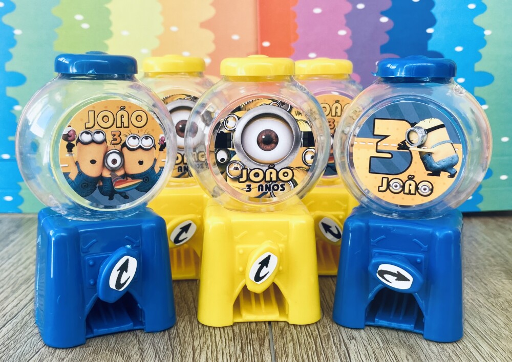20 Candy Machine Festa Minions Personalizada  / Baleiro para Lemb