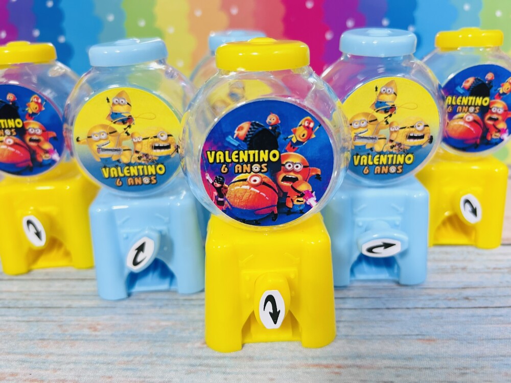 20 Candy Machine Festa Minions Personalizada  / Baleiro para Lemb