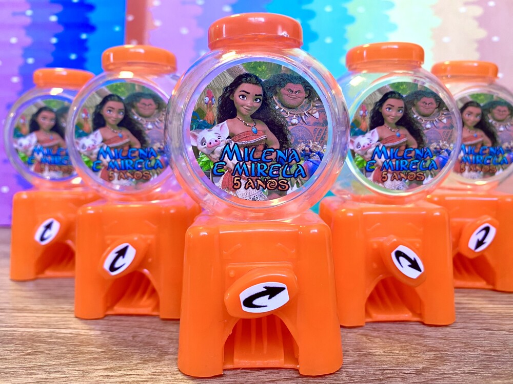 20 Candy Machine Festa Moana / Baleiro para Lembrancinha de festa